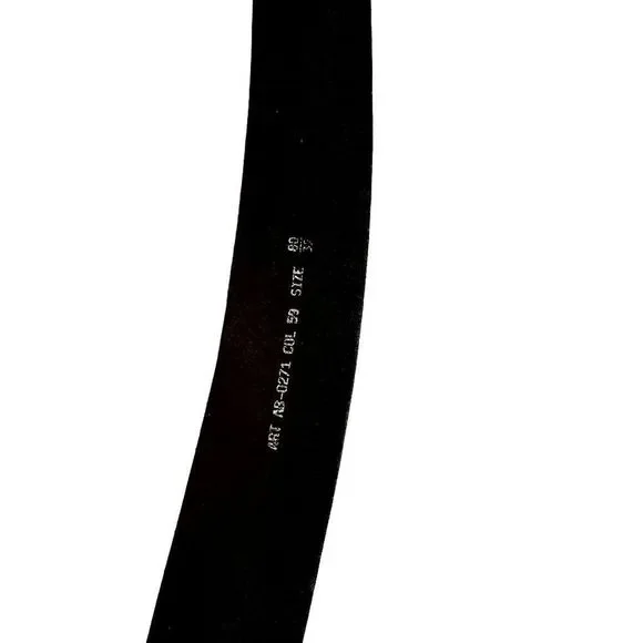 Levi Belt Logo Metal Buckle 100% Real Leather circa 90' s Black size S - Picture 7 of 16